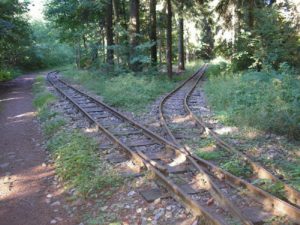 train tracks diverging