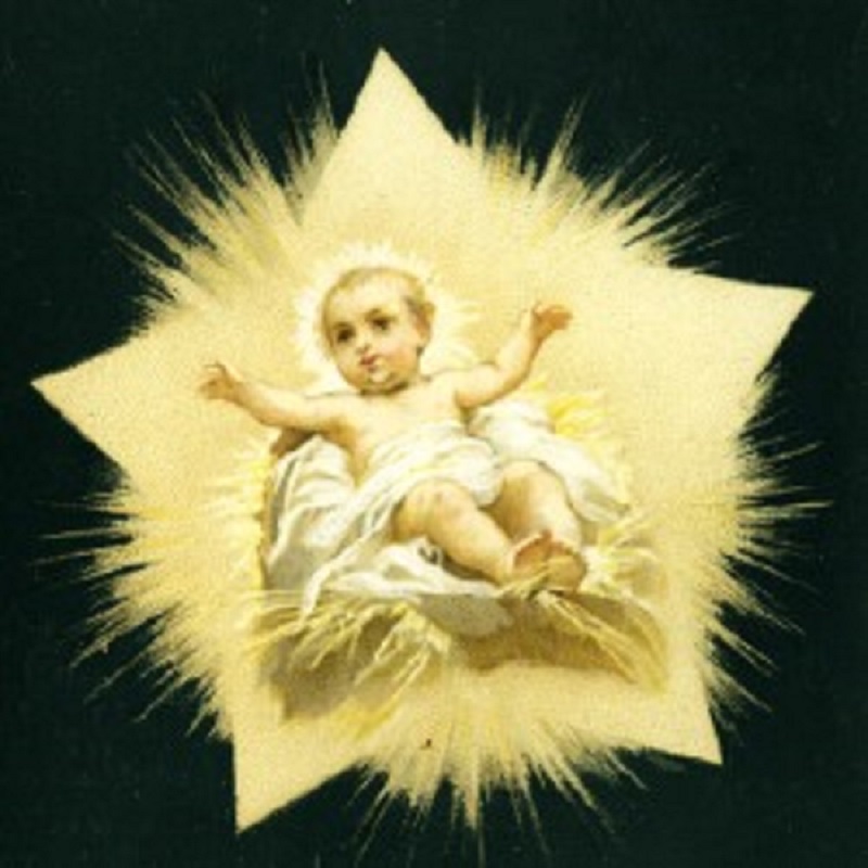 Baby Jesus in golden star
